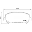 Jeu de 4 plaquettes de frein avant BREMBO P 49 045 - Visuel 2