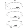Jeu de 4 plaquettes de frein arrière BREMBO P 49 049 - Visuel 2