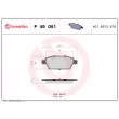 Jeu de 4 plaquettes de frein arrière BREMBO P 49 051 - Visuel 2