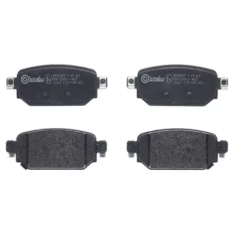 Jeu de 4 plaquettes de frein arrière BREMBO P 49 063