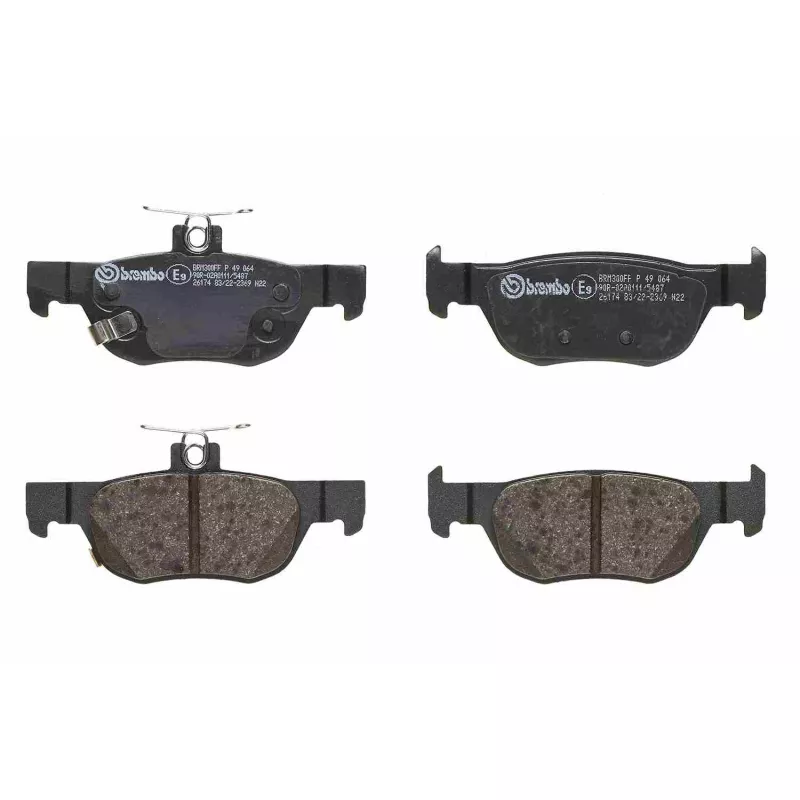 Jeu de 4 plaquettes de frein arrière BREMBO P 49 064