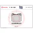 Jeu de 4 plaquettes de frein avant BREMBO P 50 002 - Visuel 2
