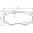 Jeu de 4 plaquettes de frein avant BREMBO P 50 003 - Visuel 2
