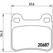 Jeu de 4 plaquettes de frein arrière BREMBO P 50 007 - Visuel 2