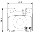 Jeu de 4 plaquettes de frein arrière BREMBO P 50 009 - Visuel 2