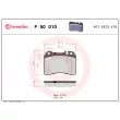 Jeu de 4 plaquettes de frein avant BREMBO P 50 010 - Visuel 2
