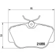 Jeu de 4 plaquettes de frein avant BREMBO P 50 011 - Visuel 2