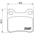 Jeu de 4 plaquettes de frein arrière BREMBO P 50 013 - Visuel 2