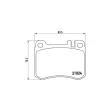 Jeu de 4 plaquettes de frein avant BREMBO P 50 014 - Visuel 2