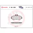 Jeu de 4 plaquettes de frein arrière BREMBO P 50 020 - Visuel 2