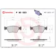 Jeu de 4 plaquettes de frein avant BREMBO P 50 023 - Visuel 2