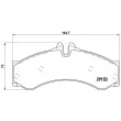 Jeu de 4 plaquettes de frein avant BREMBO P 50 028 - Visuel 2