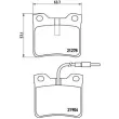 Jeu de 4 plaquettes de frein arrière BREMBO P 50 030 - Visuel 2