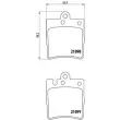 Jeu de 4 plaquettes de frein arrière BREMBO P 50 033X - Visuel 2
