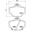 Jeu de 4 plaquettes de frein avant BREMBO P 50 038 - Visuel 2