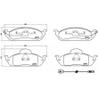 Jeu de 4 plaquettes de frein avant BREMBO P 50 039 - Visuel 2