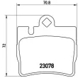 Jeu de 4 plaquettes de frein arrière BREMBO P 50 042 - Visuel 2