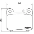 Jeu de 4 plaquettes de frein arrière BREMBO P 50 043 - Visuel 2