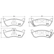 Jeu de 4 plaquettes de frein arrière BREMBO P 50 044 - Visuel 2
