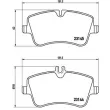 Jeu de 4 plaquettes de frein avant BREMBO P 50 045X - Visuel 2