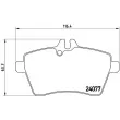 Jeu de 4 plaquettes de frein avant BREMBO P 50 056 - Visuel 2