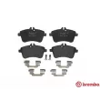 Jeu de 4 plaquettes de frein avant BREMBO P 50 057 - Visuel 1