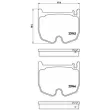 Jeu de 4 plaquettes de frein avant BREMBO P 50 062 - Visuel 2