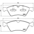 Jeu de 4 plaquettes de frein avant BREMBO P 50 063 - Visuel 2