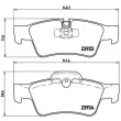 Jeu de 4 plaquettes de frein arrière BREMBO P 50 064 - Visuel 2