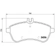 Jeu de 4 plaquettes de frein avant BREMBO P 50 067X - Visuel 2