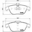 Jeu de 4 plaquettes de frein arrière BREMBO P 50 068X - Visuel 2