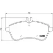 Jeu de 4 plaquettes de frein avant BREMBO P 50 070 - Visuel 2
