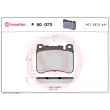 Jeu de 4 plaquettes de frein avant BREMBO P 50 073X - Visuel 2