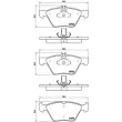 Jeu de 4 plaquettes de frein avant BREMBO P 50 075 - Visuel 2