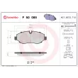 Jeu de 4 plaquettes de frein avant BREMBO P 50 085 - Visuel 2