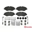 Jeu de 4 plaquettes de frein avant BREMBO P 50 085 - Visuel 1