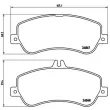 Jeu de 4 plaquettes de frein avant BREMBO P 50 086 - Visuel 2