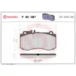 Jeu de 4 plaquettes de frein avant BREMBO P 50 087 - Visuel 2
