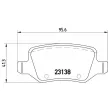 Jeu de 4 plaquettes de frein arrière BREMBO P 50 090 - Visuel 2