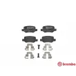 Jeu de 4 plaquettes de frein arrière BREMBO P 50 090 - Visuel 1