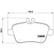 Jeu de 4 plaquettes de frein arrière BREMBO P 50 091X - Visuel 2