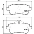 Jeu de 4 plaquettes de frein arrière BREMBO P 50 100 - Visuel 2