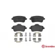 Jeu de 4 plaquettes de frein arrière BREMBO P 50 100 - Visuel 1