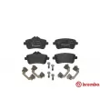 Jeu de 4 plaquettes de frein arrière BREMBO P 50 101 - Visuel 1