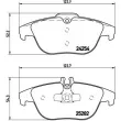 Jeu de 4 plaquettes de frein arrière BREMBO P 50 104 - Visuel 2