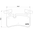 Jeu de 4 plaquettes de frein arrière BREMBO P 50 110 - Visuel 2