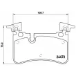 Jeu de 4 plaquettes de frein arrière BREMBO P 50 113 - Visuel 2