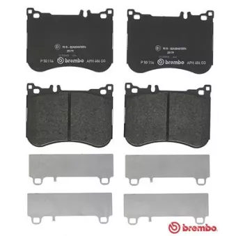 Jeu de 4 plaquettes de frein avant BREMBO P 50 114