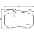 Jeu de 4 plaquettes de frein avant BREMBO P 50 123 - Visuel 2