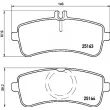 Jeu de 4 plaquettes de frein arrière BREMBO P 50 125 - Visuel 2